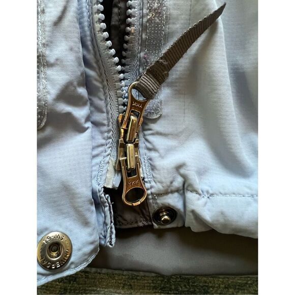 The North Face Light Blue Dark Gray Color Block Waterproof Hyvent Jacket M - Picture 7 of 12